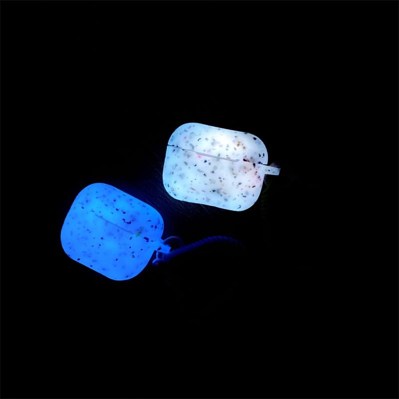 Splattered Fluorescent Apple AirPods / Pro Earphone Case Skin with Coil Strap