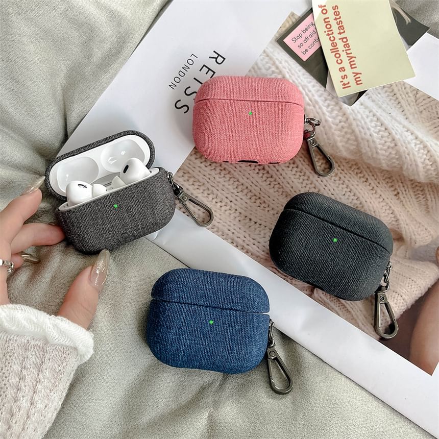 Plain Fabric Apple AirPods / Pro Earphone Case Skin