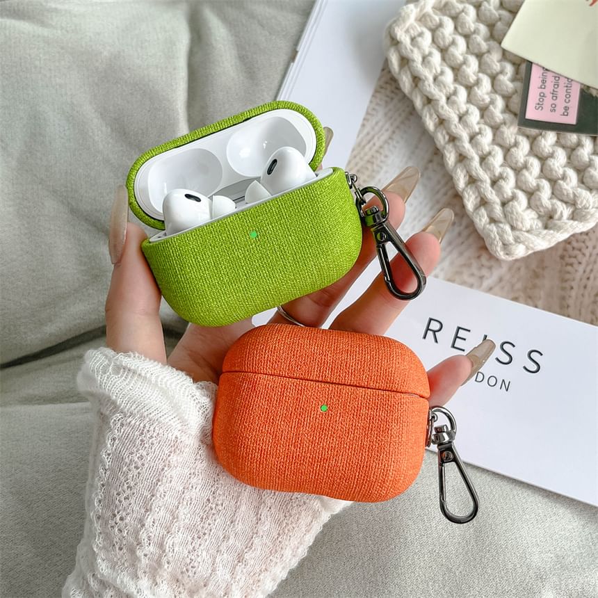 Plain Fabric Apple AirPods / Pro Earphone Case Skin