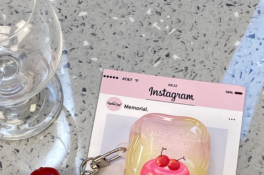 Cherry Print Airpods Case