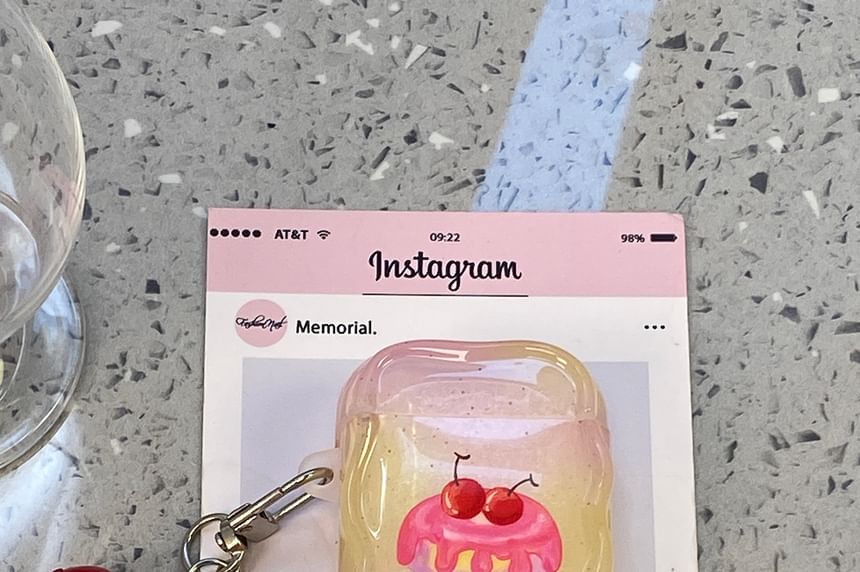 Cherry Print Airpods Case