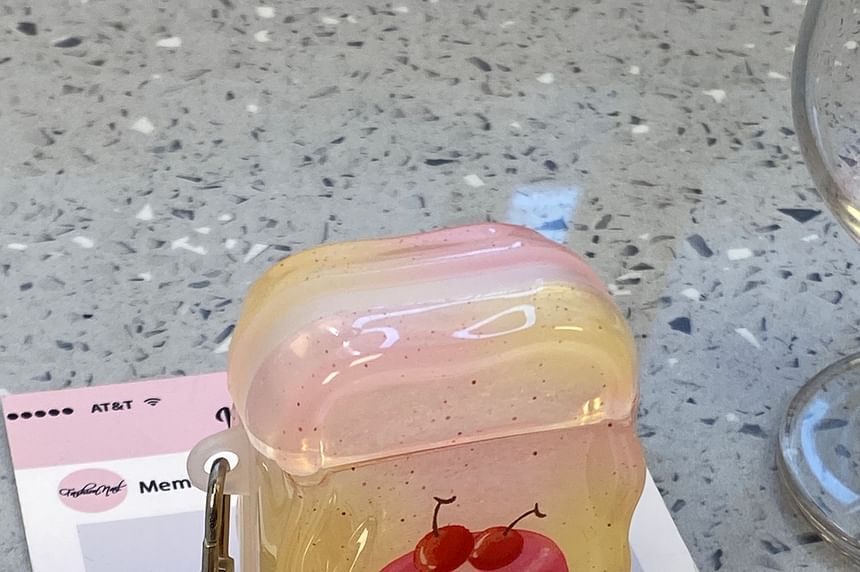 Cherry Print Airpods Case