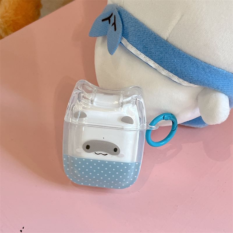 Cat Dotted Transparent Apple AirPods / Pro Earphone Case Skin