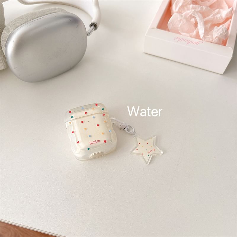 Polka Dot Apple AirPods / Pro Earphone Case Skin with Star Charm