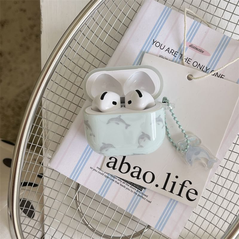Dolphin Apple AirPods / Pro Earphone Case Skin / Charm / Set