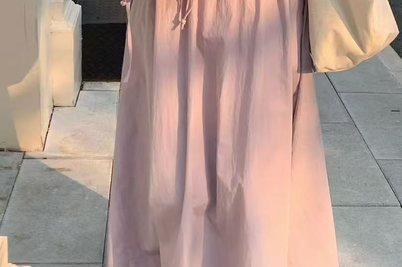 Plain Crew-Neck Sleeveless Top, Crossbody Bag & High-Rise Maxi A-Line Skirt Set