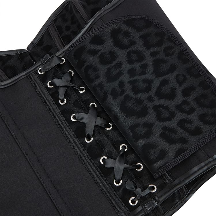 Leopard-Printed Strapless Sweetheart Bustier Top