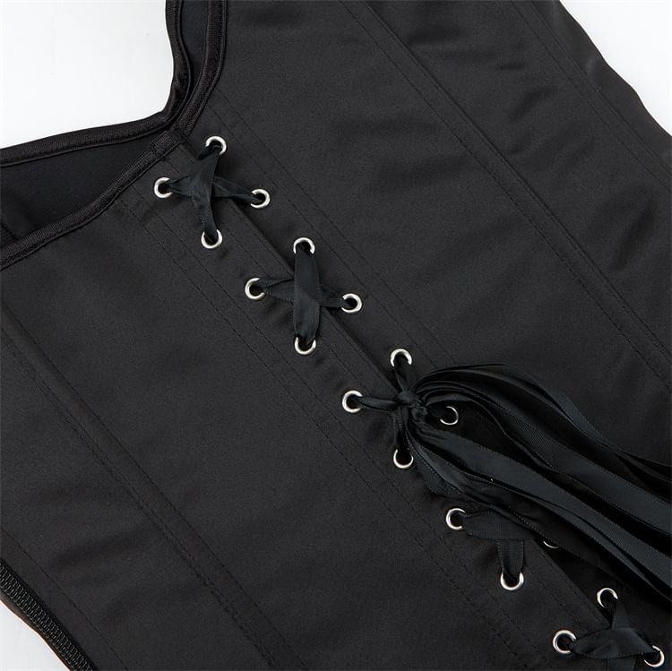 Sweetheart-Neck One-Shoulder Plain Bustier Top