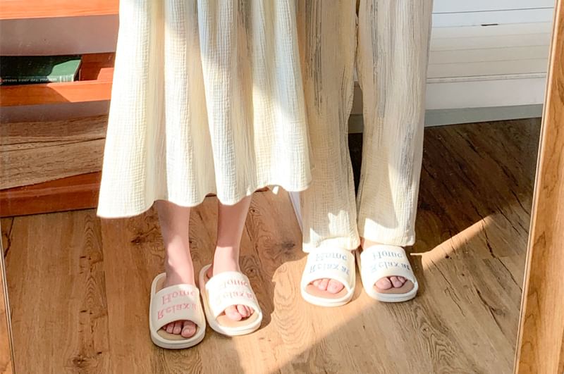 Couple Matching Long-Sleeve Tie Dye Pajama Top / Pants / Dress / Set