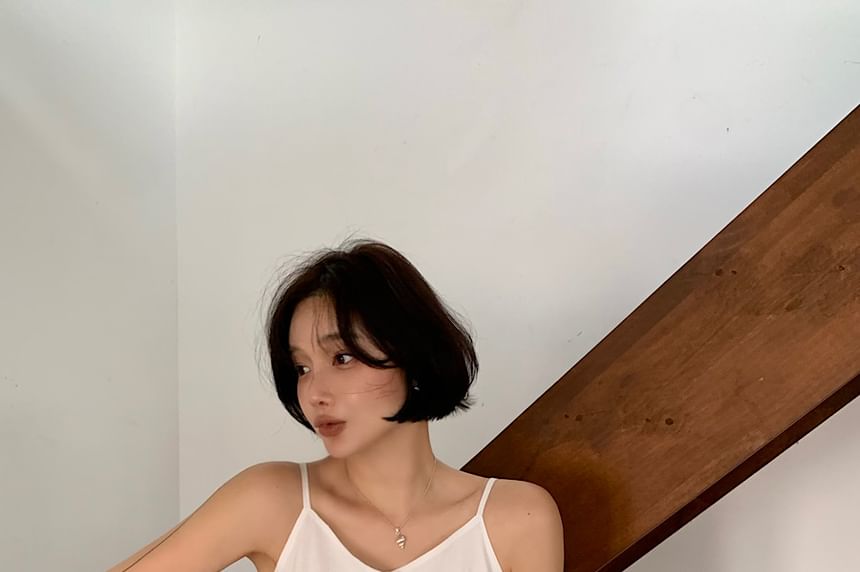 V-Neck Lace Camisole Spaghetti Strap