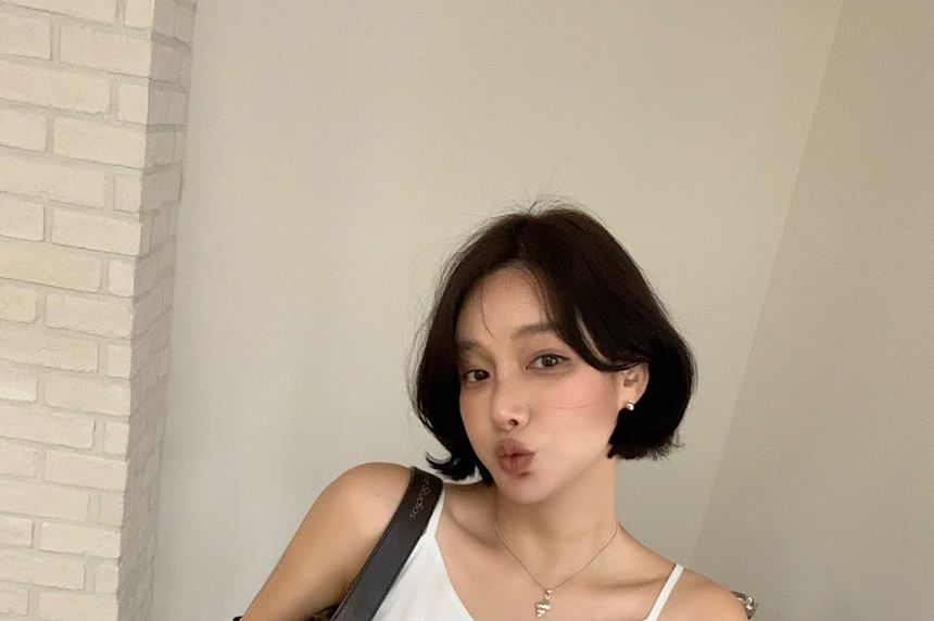 V-Neck Lace Camisole Spaghetti Strap