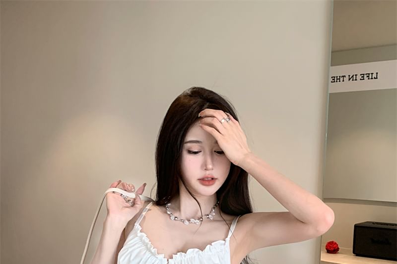 Ruched Lace Bustier Cami Top