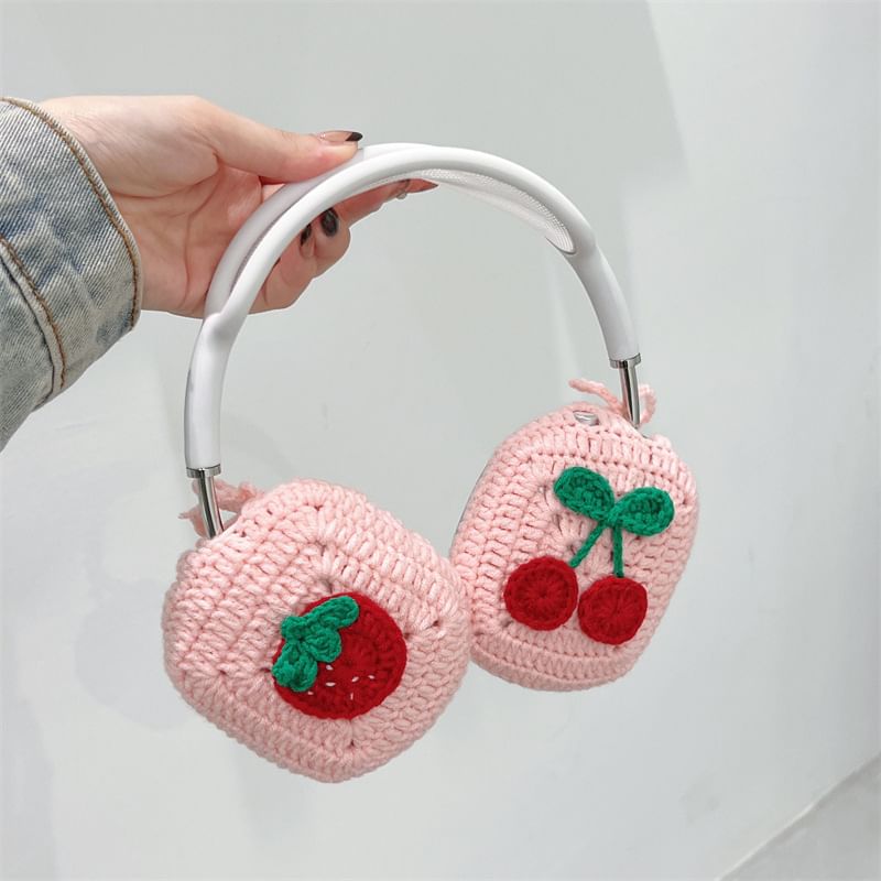 Strawberry Cherry Knit Apple AirPods Max Cover