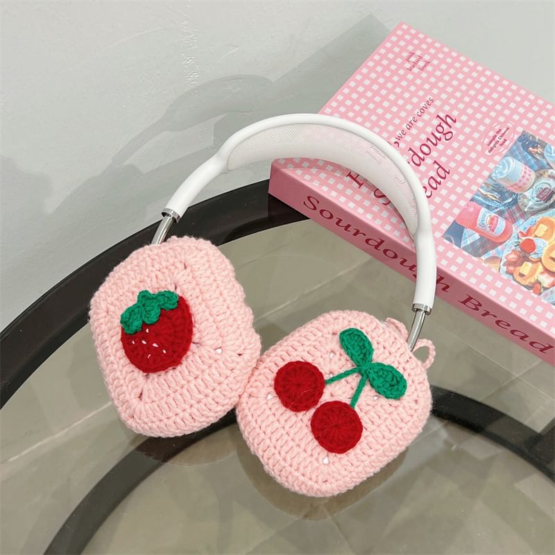 Strawberry Cherry Knit Apple AirPods Max Cover