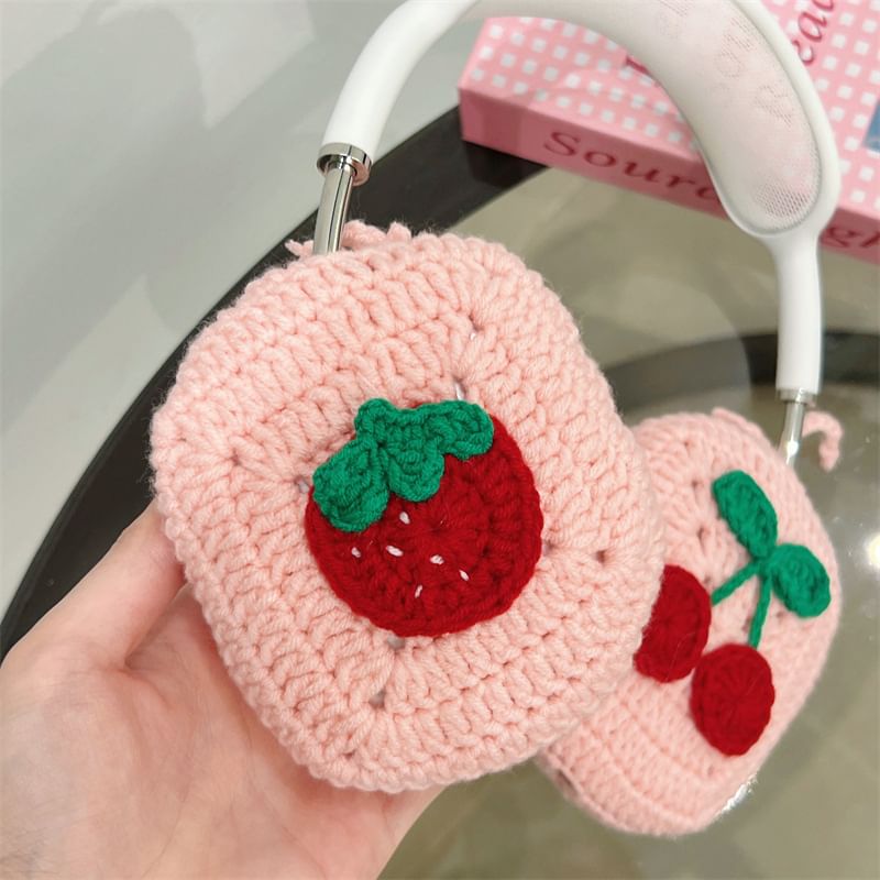 Strawberry Cherry Knit Apple AirPods Max Cover
