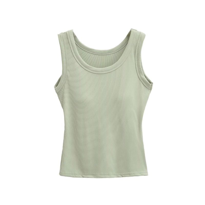 Plain Crew-Necked Tank Top