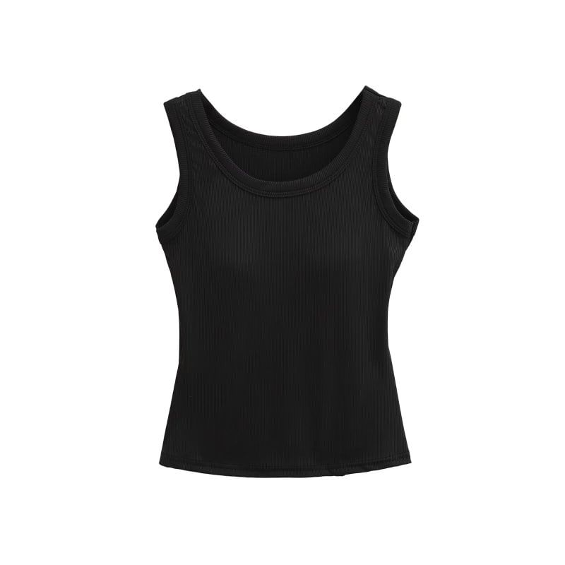 Plain Crew-Necked Tank Top