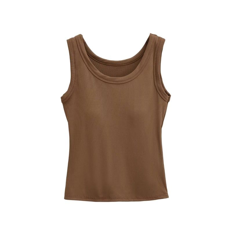Plain Crew-Necked Tank Top