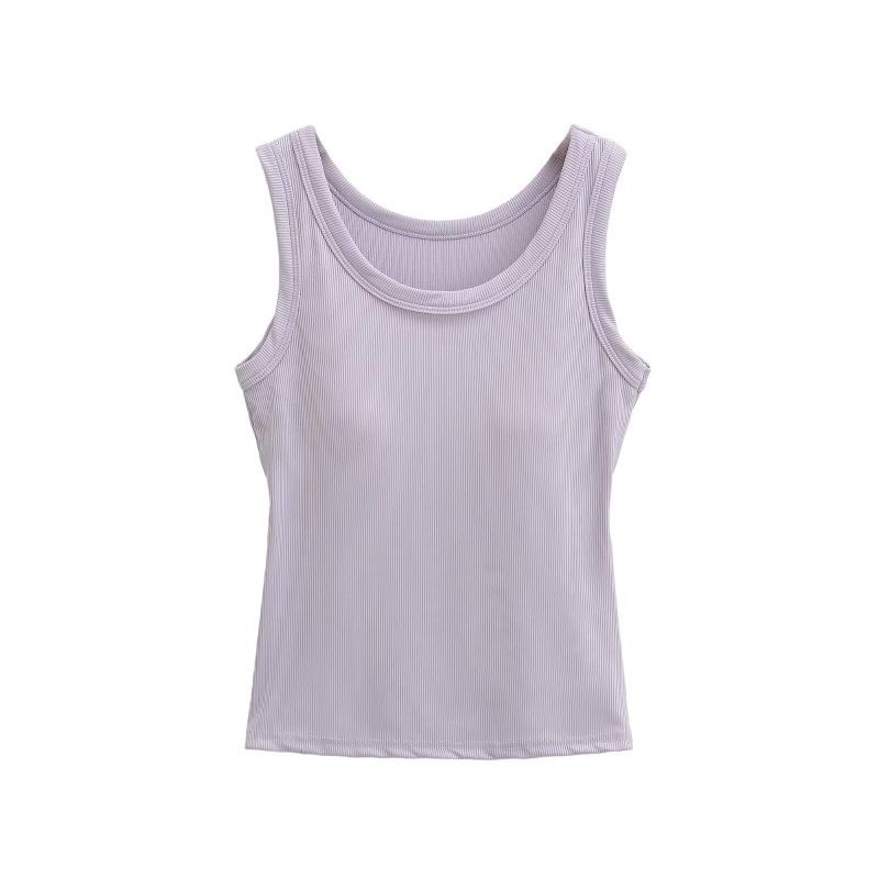 Plain Crew-Necked Tank Top