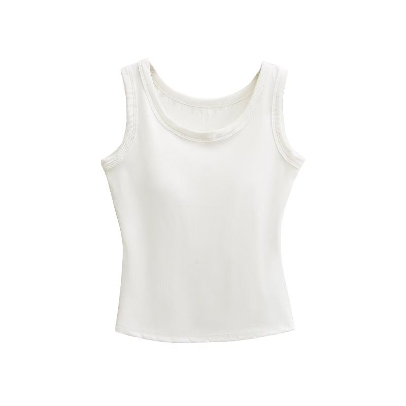 Plain Crew-Necked Tank Top