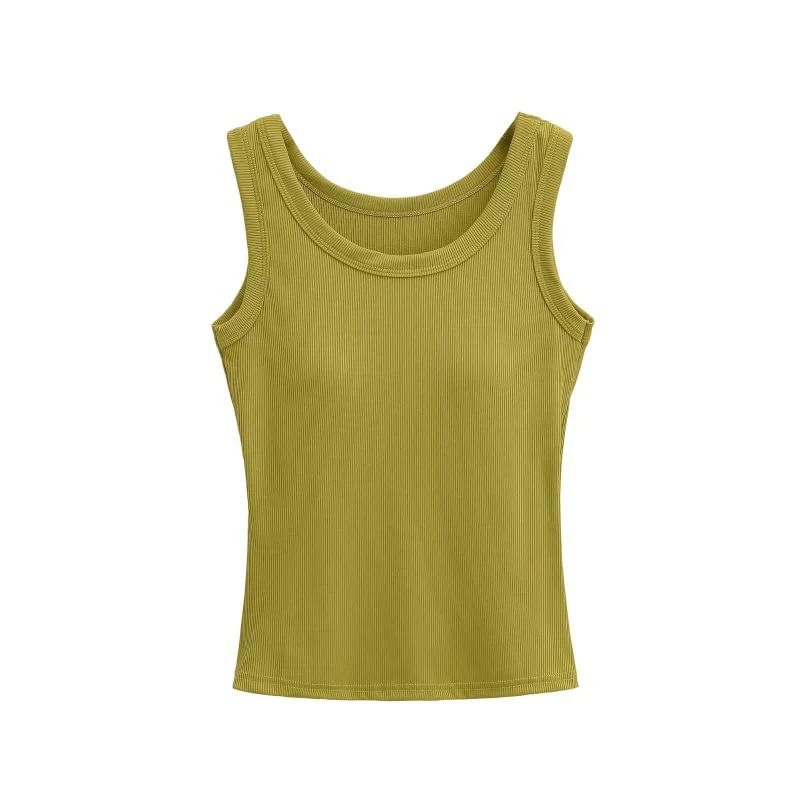 Plain Crew-Necked Tank Top
