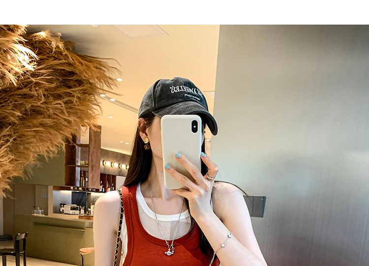 Mock Two-Piece Round-Necked Tank Top