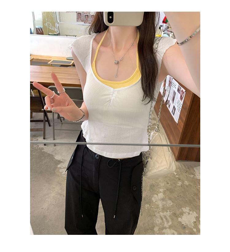 Plain V-Necked Tank Top