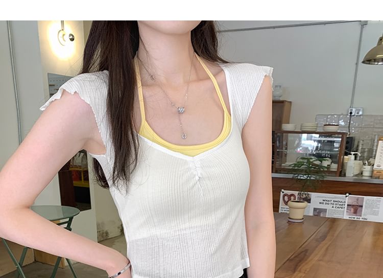 Plain V-Necked Tank Top