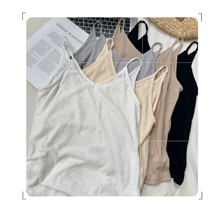 Plain V-Necked Cami Top