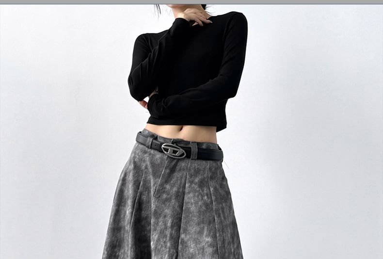 Mid Rise Tie-Dye Panel A-Line Maxi Skirt