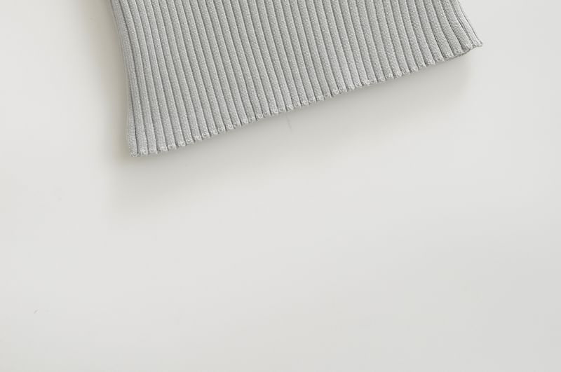 Ribbed Knitted Plain Cami Top