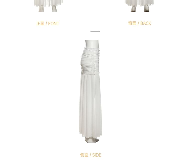 Strapless Crop Top and Maxi A-Line Skirt