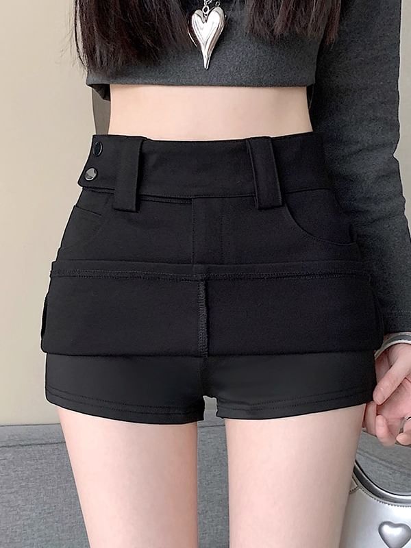 High Rise Mini Pencil Skirt Plain
