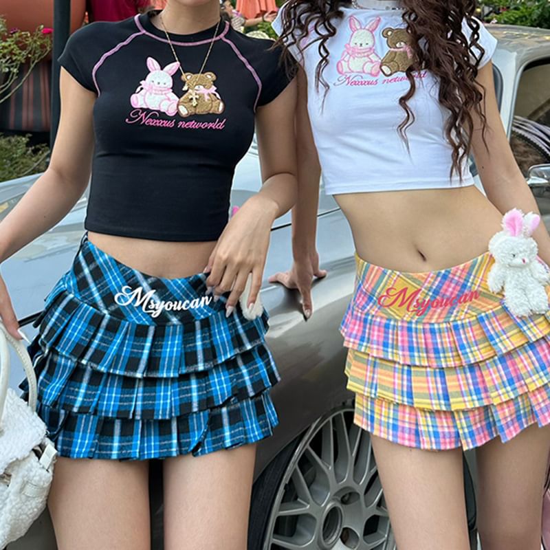 Plaid A-Line Mini Skirt – Multiple Styles