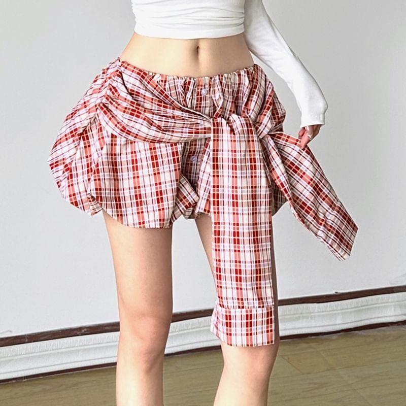 Plaid A-Line Mini Skirt – Multiple Styles