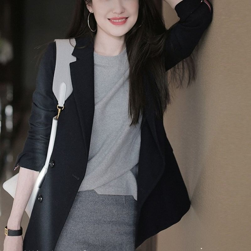 Short-Sleeve Round Neck Tee & High Waist Pencil Mini Skirt Set