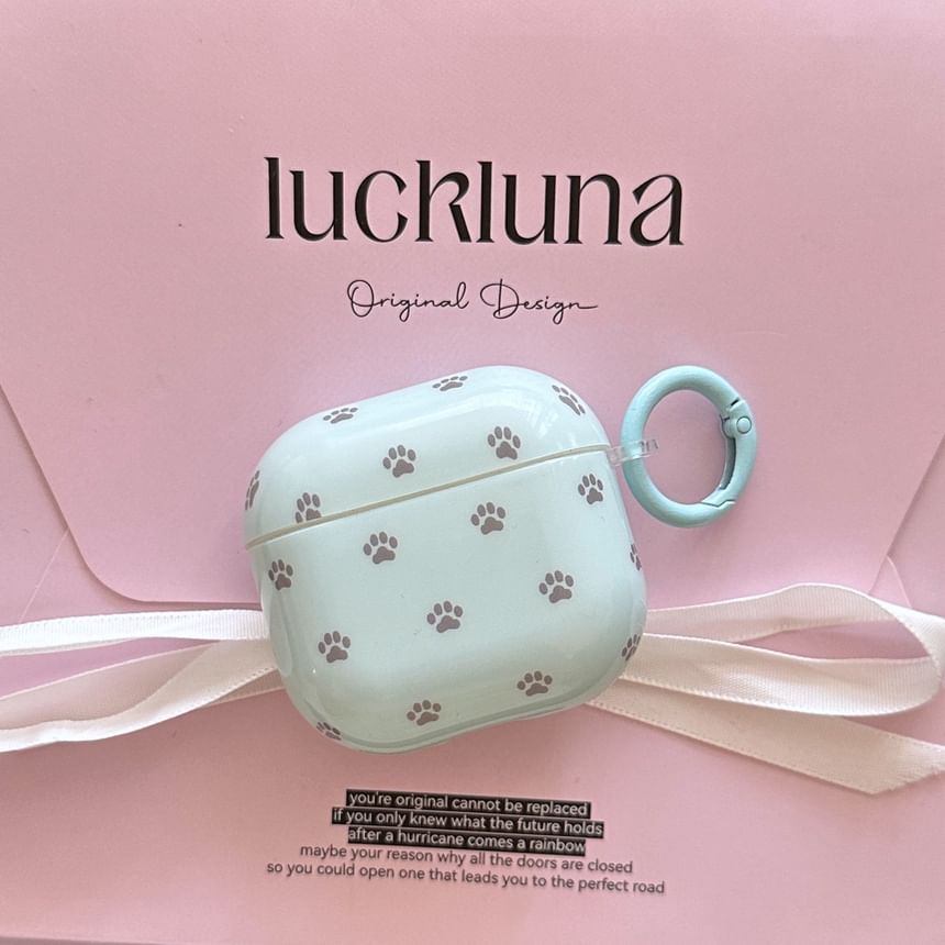 Paw Print AirPods Earphone Case Skin / Ring Hoop / Charm / Set