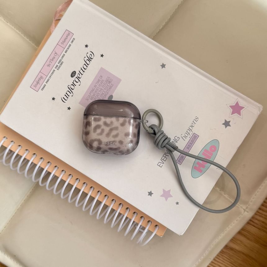 Leopard Print AirPods Earphone Case Skin / Strap / Set