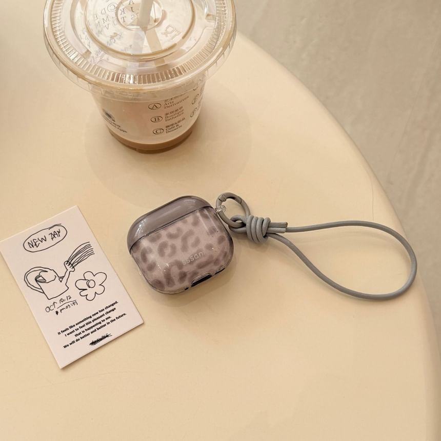 Leopard Print AirPods Earphone Case Skin / Strap / Set