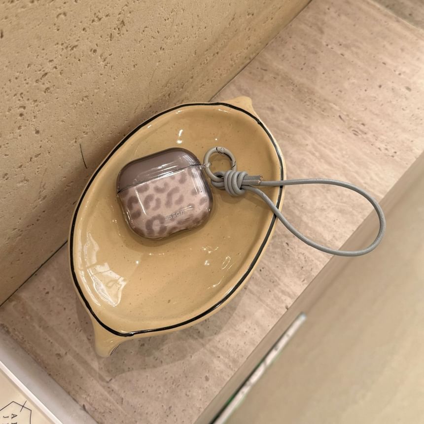 Leopard Print AirPods Earphone Case Skin / Strap / Set