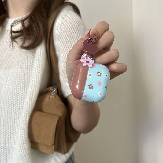 Floral Print AirPods Earphone Case Skin / Ring Hoop / Charm / Set