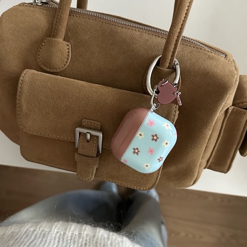 Floral Print AirPods Earphone Case Skin / Ring Hoop / Charm / Set