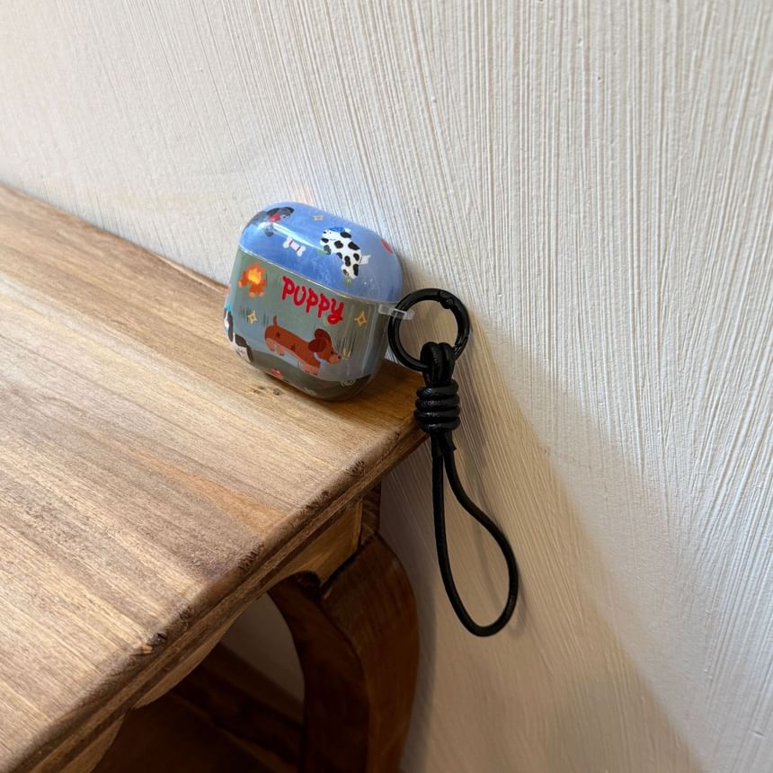 Dog Print AirPods Earphone Case Skin / Strap / Set