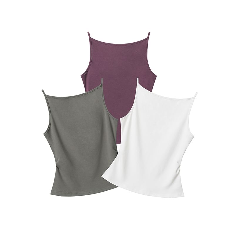 Plain Spaghetti-Strap Camisole Top