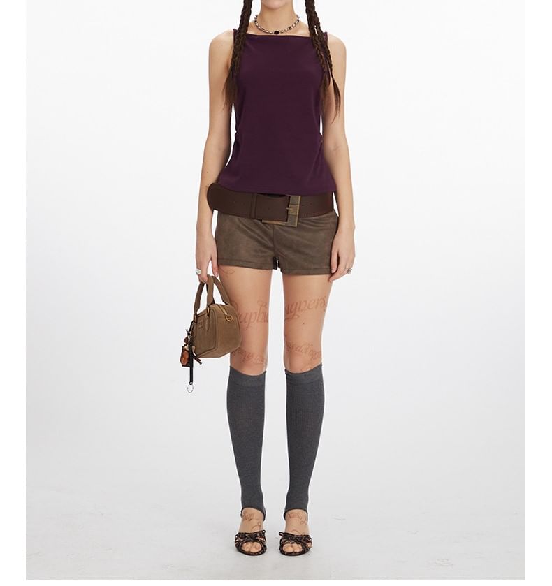 Plain Spaghetti-Strap Camisole Top