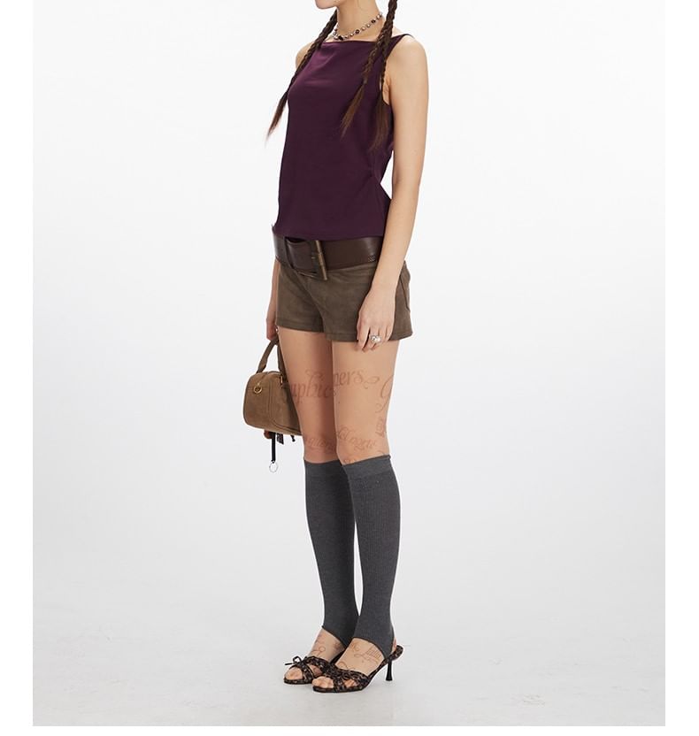 Plain Spaghetti-Strap Camisole Top