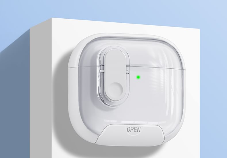 Clear Apple AirPods / Pro Earphone Case Skin with Phone Stand