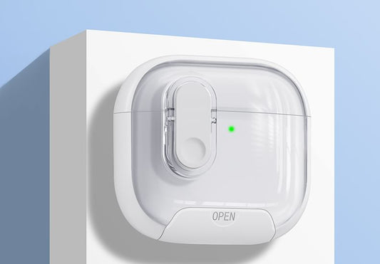 Clear Apple AirPods / Pro Earphone Case Skin with Phone Stand