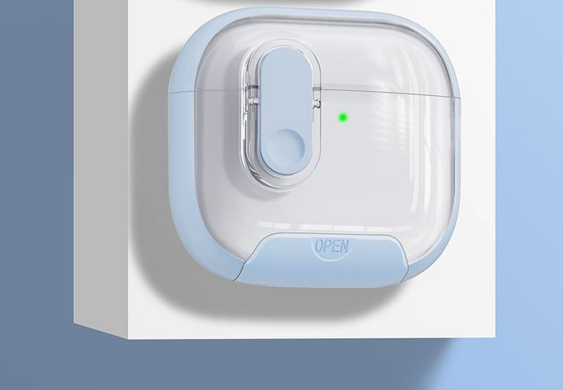 Clear Apple AirPods / Pro Earphone Case Skin with Phone Stand