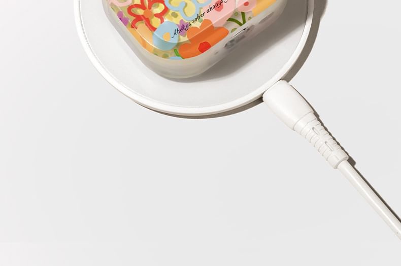 Floral Apple AirPods / Pro Earphone Case Skin with Charm / Strap